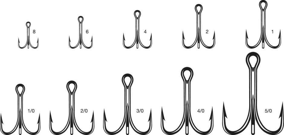 VMC 9626 4X Strong O'Shaughnessy Treble Hooks