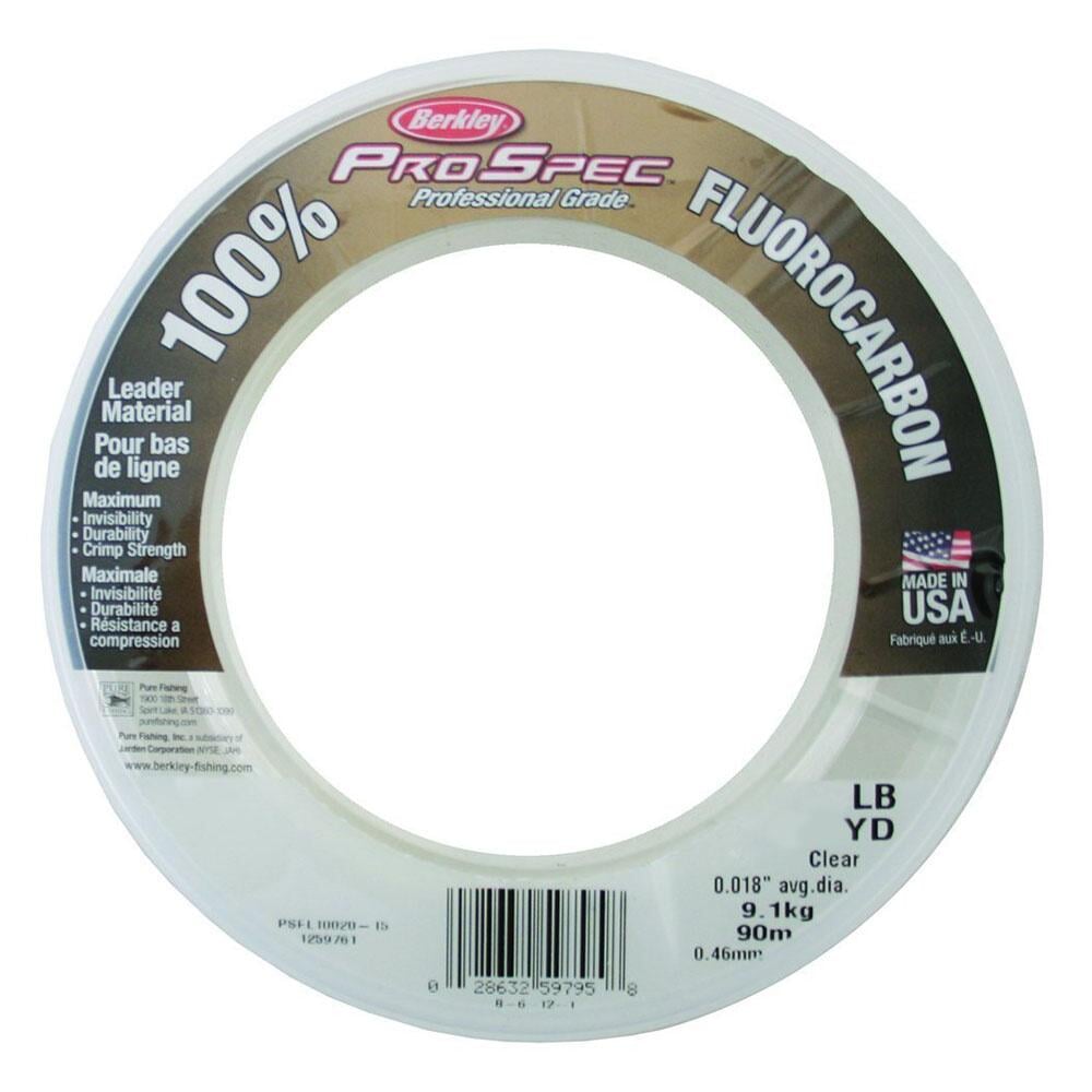 Berkley Pro Spec 100% Fluorocarbon Leader 25YD Wrist Spools